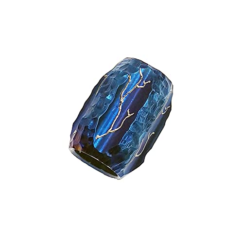 EDC Titan Handschnitzerei Paracord-Perlen, blaues Metallmesser-Schlüsselband, Fallschirmschnur, Perlen-Anhänger, 1 Stück EDC Titan Handschnitzerei Paracord-Perlen, blaues Metallmesser-Schlüsselband, Fallschirmschnur, Perlen-Anhänger, 1 Stück von KMOATIM