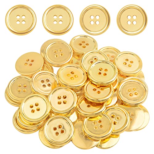 50 Stück 25 mm vergoldete runde Knöpfe mit 4 Löchern Kunststoff Nähknöpfe handgefertigte Ornamentknöpfe Bulk für DIY Nähen Handwerk handgefertigte Reparatur Kleidung Mäntel 50 Stück 25 mm vergoldete runde Knöpfe mit 4 Löchern Kunststoff Nähknöpfe handgefertigte Ornamentknöpfe Bulk für DIY Nähen Handwerk handgefertigte Reparatur Kleidung Mäntel von KMOSPAD