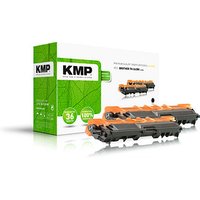 KMP 1248,0021  schwarz Toner kompatibel zu brother 2x TN-242BK, 2er-Set von KMP