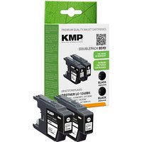 KMP B59D  schwarz Druckerpatronen kompatibel zu brother LC1240BKBP2DR, 2er-Set von KMP