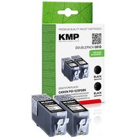 KMP C81D  schwarz Druckerpatronen kompatibel zu Canon PGI-525 BK Twinpack, 2er-Set von KMP
