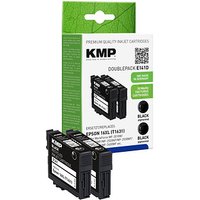 KMP E141D  schwarz Druckerpatronen kompatibel zu EPSON 16XL (T1631), 2er-Set von KMP