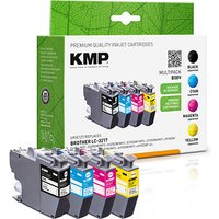 KMP B58V  schwarz, cyan, magenta, gelb Druckerpatronen kompatibel zu brother LC-3217VALDR, 4er-Set von KMP