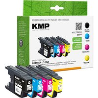 KMP B59V  schwarz, cyan, magenta, gelb Druckerpatronen kompatibel zu brother LC1240VALBP, 4er-Set von KMP
