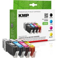 KMP C107XV  schwarz, cyan, magenta, gelb Druckerpatronen kompatibel zu Canon CLI-571 XL BK/C/M/Y, 4er-Set von KMP