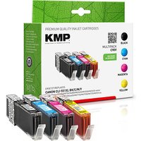 KMP C90V  schwarz, cyan, magenta, gelb Druckerpatronen kompatibel zu Canon CLI-551 XL BK/C/M/Y, 4er-Set von KMP