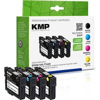 KMP E141V  schwarz, cyan, magenta, gelb Druckerpatronen kompatibel zu EPSON 16XL / T1636XL, 4er-Set von KMP