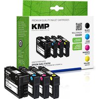 KMP E222XV  schwarz, cyan, magenta, gelb Druckerpatronen kompatibel zu EPSON 34XL (T3476), 4er-Set von KMP