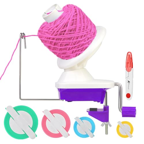 Garnkugelwickler, Webkugelwickler, Nadel-Bastelwickler, der Helfer für Strickbegeisterte, stabil mit Metallgriff und Tischklemme, mit 4 Größen und 1 PS-Schere Garnkugelwickler, Webkugelwickler, Nadel-Bastelwickler, der Helfer für Strickbegeisterte, stabil mit Metallgriff und Tischklemme, mit 4 Größen und 1 PS-Schere von Knewmart