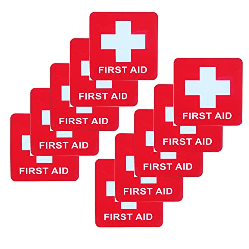 10-teilige Erste Hilfe Aufkleber, wasserdichte Notfallbehandlungs-Etiketten, 7 * 7 cm Blasenfreie selbstklebende Schale und Stick Vinyl Aufkleber 10-teilige Erste Hilfe Aufkleber, wasserdichte Notfallbehandlungs-Etiketten, 7 * 7 cm Blasenfreie selbstklebende Schale und Stick Vinyl Aufkleber von KNIFIUS