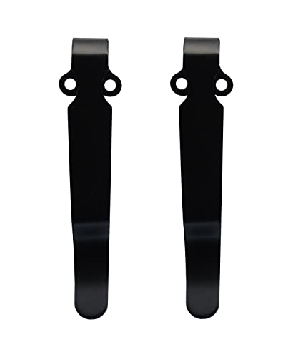 KNIFIUS 2-teilige tiefe Trage Taschenmesser Clips, Titan Legierung Taschenclip für EDC Messer, Klappmesser Ersatzclips Praktisches Taillenzubehör (B) von KNIFIUS