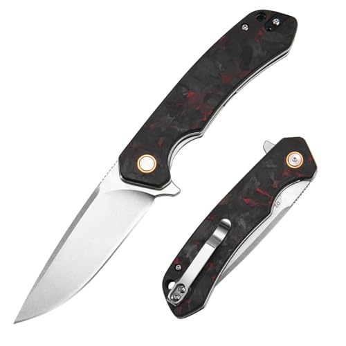 KNIFRTISAM Klappmesser, Taschenmesser, Outdoor Messer, Einhandmesser, D2 Edelstahl, Kohlefaser Griff, Survival Messer, EDC Messer KNIFRTISAM Klappmesser, Taschenmesser, Outdoor Messer, Einhandmesser, D2 Edelstahl, Kohlefaser Griff, Survival Messer, EDC Messer von KNIFRTISAM