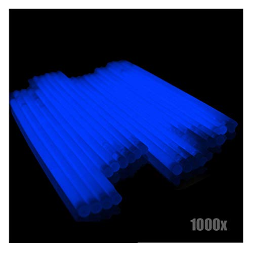 KNIXS 1000x Arm-Knicklichter - Blau leuchtend inkl. 1000x 3D-Verbinder und je 20x Ballverbinder und 7-Lochverbinder, seit 15 Jahren in Profiqualität, Glowstick / Leuchtstab - für Party, Festival, Geburtstag oder als Dekoration von KNIXS