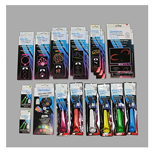 KNIXS Knicklicht Party-Box XXL - 192 Teile für den vollen Party-Spaß - Party Set / Party Pack mit tollen Knicklichtern in vielen Formen und Farben - Basecap, Diadem, Birllen, Ohringe... KNIXS Knicklicht Party-Box XXL - 192 Teile für den vollen Party-Spaß - Party Set / Party Pack mit tollen Knicklichtern in vielen Formen und Farben - Basecap, Diadem, Birllen, Ohringe... von KNIXS