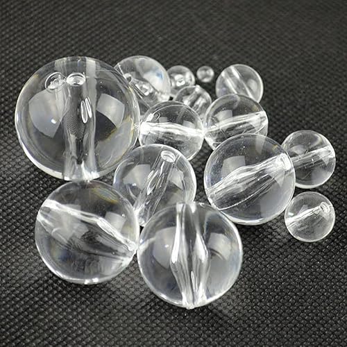 4–30 mm transparente Acrylperle, große runde Perlen, gerades Loch, lose Perlen für Vorhang, dekoratives Zubehör, 25 mm, 10 Stück von KNOXS