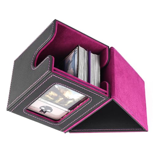 KOBONA Kartendeck-Box mit Commander-Fenster, Kartendeck-Hülle für mehr als 100 PU-Leder-Sammelkartenbehälter, Gaming-Kartenhalter für Sportkarten, Spielkarten KOBONA Kartendeck-Box mit Commander-Fenster, Kartendeck-Hülle für mehr als 100 PU-Leder-Sammelkartenbehälter, Gaming-Kartenhalter für Sportkarten, Spielkarten von KOBONA