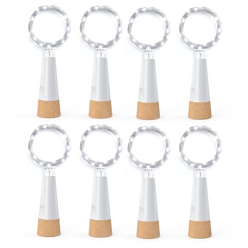 Flaschenlichter mit Korken, USB wiederaufladbares Weinflaschenlicht, batteriebetriebene Gläser, Lichterkette, 2025 verbesserte Lichterkette für Weihnachtsdekorationen von KOBWA