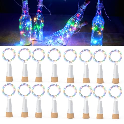 Flaschenlichter mit Korken, USB wiederaufladbares Weinflaschenlicht, batteriebetriebene Gläser, Lichterkette, 2025 verbesserte Lichterkette für Weihnachtsdekorationen von KOBWA