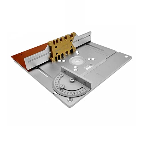 KOCAN Set mit 4 Frästisch-Einlegeplatten, Aluminiumlegierung, Holzfräsen, Flip-Board, Trimmmaschine, Gravur, Hilfswerkzeug, Holzbearbeitungsbänke von KOCAN