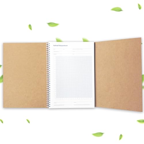 Aufmaß Skizzenblock Bauleistungen – Aufmaßblock für Handwerker als Aufmaßbuch für Skizzen 1 Stück A4, selbstdurchschreibend, 2x50 Blatt, in stabiler Ringbindung, extra stabiler Umschlag Aufmaß Skizzenblock Bauleistungen – Aufmaßblock für Handwerker als Aufmaßbuch für Skizzen 1 Stück A4, selbstdurchschreibend, 2x50 Blatt, in stabiler Ringbindung, extra stabiler Umschlag von KOCHDIALOG