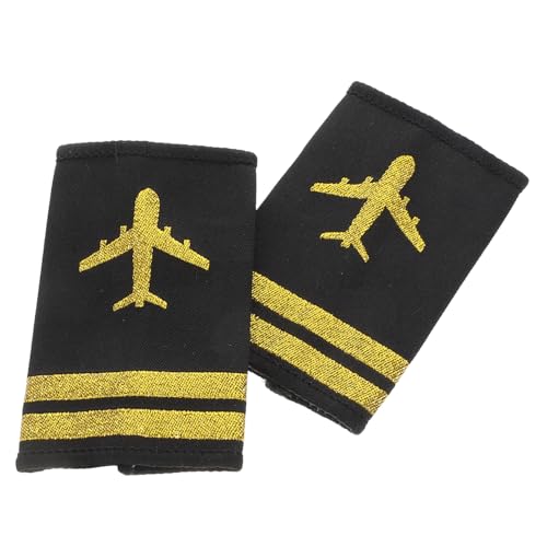 KOCKSHION 1 Paar Pilot Uniform Epauletten für Cosplay Strapazierfähige Schulterklappen Klassischer Farbe für und Piloten Professionelles Zubehör für Bühnenauftritte und Veranstaltungen von KOCKSHION