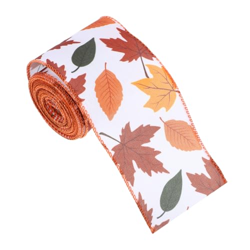 KOCKSHION 1 Rolle Ahornblattband herbstliche Accessoires Herbstbänder Herbstliches Dekoband Thanksgiving-Kabelband Herbstblätter-Pinnwandränder Thanksgiving-Bastelband Stoff Orange KOCKSHION 1 Rolle Ahornblattband herbstliche Accessoires Herbstbänder Herbstliches Dekoband Thanksgiving-Kabelband Herbstblätter-Pinnwandränder Thanksgiving-Bastelband Stoff Orange von KOCKSHION