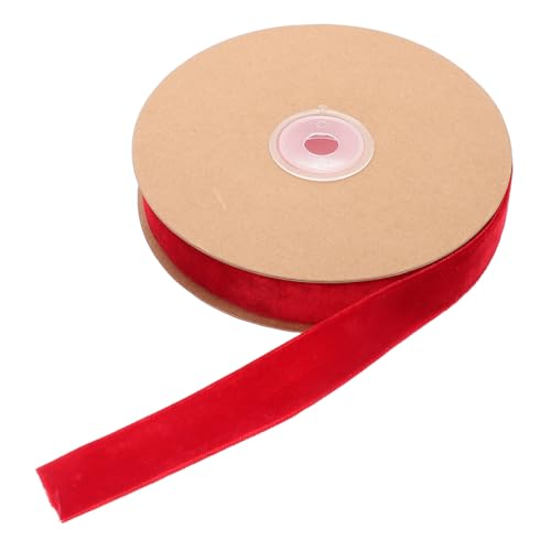 KOCKSHION 1 Rolle Beflockungsband Dekoband Schleifenband Geschenkbänder Haarband hochzeitsdekoration dünn Geschenkband zum Verpacken Band zum Basteln Geschenkband einpacken binden Nylon rot von KOCKSHION