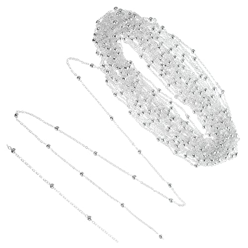 KOCKSHION 1 Rolle DIY Halskettenkette Silber Schmuckherstellung Kette für Bastelprojekte für DIY Ohrringe Armbänder Leicht Tragbar für Frauen Mädchen von KOCKSHION