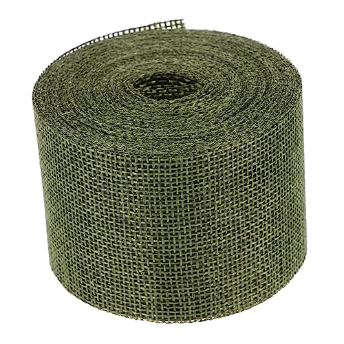 KOCKSHION 1 Rolle Dekoratives Juteband für Hochzeiten und Feste Handgefertigte Stoffrollen Militärgrün für Diy Projekte und Festliche Anlässe von KOCKSHION
