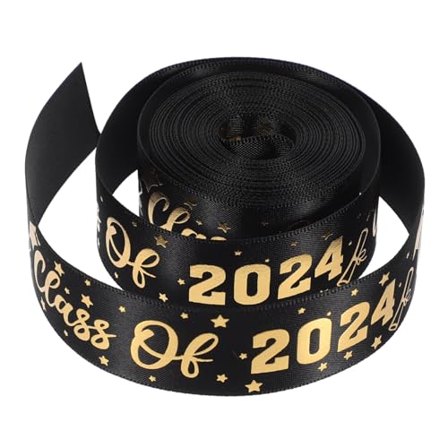 KOCKSHION 1 Rolle Diy Geschenkbänder zur Abschlussfeier Schwarzes Polyester Ribbon Yards für Kreative Geschenkverpackung und Bastelprojekte Geeignet für Festivals und Feiern von KOCKSHION