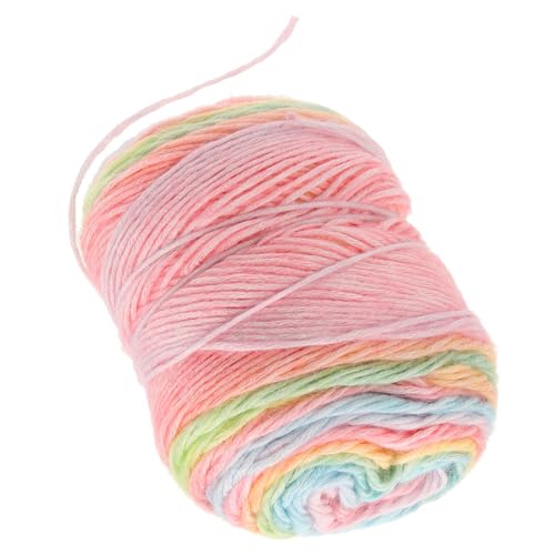 KOCKSHION 1 Rolle Gradient Baumwollgarn Multifunktionales Strickgarn Regenbogenfarben für Diy Projekte Häkeln und Stricken für Pullover Schals und Decken von KOCKSHION