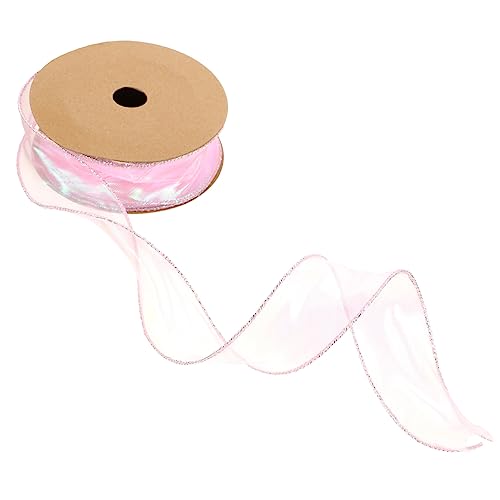 KOCKSHION 1 Rolle Multifunktions-Geschenkband funkelnd Zeremonie Rot für Sackleinen seidenband ribbon party decoration Paketband verschleißfestes Geschenkband Polyester Rosa von KOCKSHION