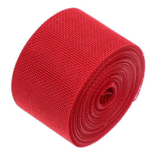 KOCKSHION 1 Rolle Roll Ribbons Diy Crafts Dekorativer Stoffband Roll im Roten Design für Hochzeitsdekoration Geschenkverpackung und Kunsthandwerk Stilvolles Bastelmaterial Juteimitat von KOCKSHION