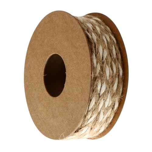 KOCKSHION 1 Rolle Schleife Ornamente Band für Blumenstrauß Aufkleber geflochtenes Juteband seidenband bändchen haar volumenclip haar clips Hochzeit DIY Band Bandband Hanfseil Beige von KOCKSHION