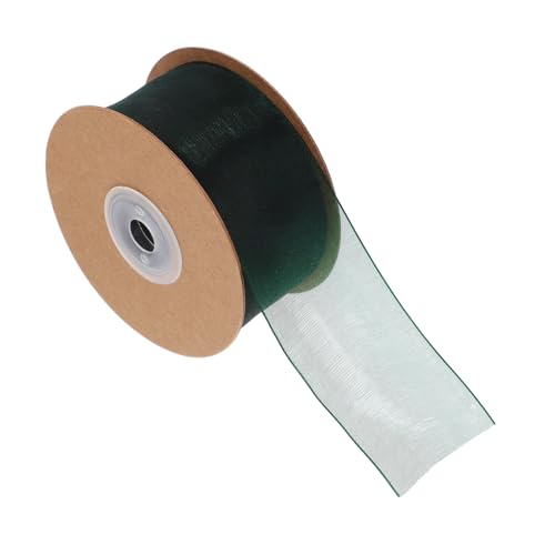 KOCKSHION 1 Rolle Schneegarnband Organza Feiertagsbänder Tüllbänder Schleife Tüllband Dekorativ Bänder Für Handwerk Dark Green Chiffon von KOCKSHION
