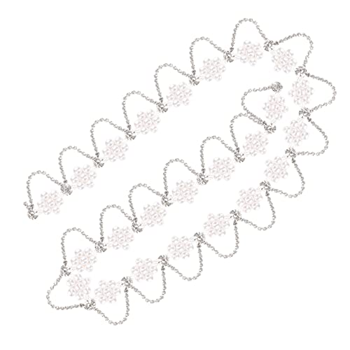 KOCKSHION 1 Saite Perlenblumenstirnband geformt Perlenkette Strasssteine schultergurt kreatives Strasskettendekor Strasskette zum Basteln Strasskette selber machen Metall von KOCKSHION