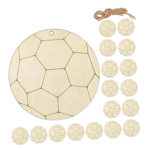 KOCKSHION 1 Satz DIY Holz Fußball Anhänger Blanko Holzscheiben für Kreative Bastelarbeiten für Fußball Themenpartys und Dekorationen zum Bemalen und Gestalten KOCKSHION 1 Satz DIY Holz Fußball Anhänger Blanko Holzscheiben für Kreative Bastelarbeiten für Fußball Themenpartys und Dekorationen zum Bemalen und Gestalten von KOCKSHION