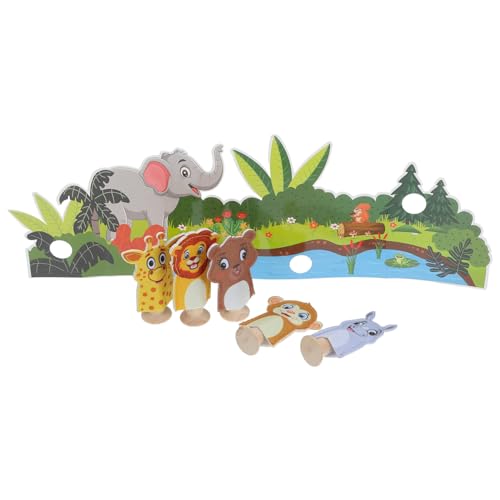 KOCKSHION 1 Satz Filz Fingerpuppen für Handgemachte Tierpuppen mit Niedlichem Waldhintergrund für Rollenspiele und Familienunterhaltung für Jungen und Mädchen KOCKSHION 1 Satz Filz Fingerpuppen für Handgemachte Tierpuppen mit Niedlichem Waldhintergrund für Rollenspiele und Familienunterhaltung für Jungen und Mädchen von KOCKSHION