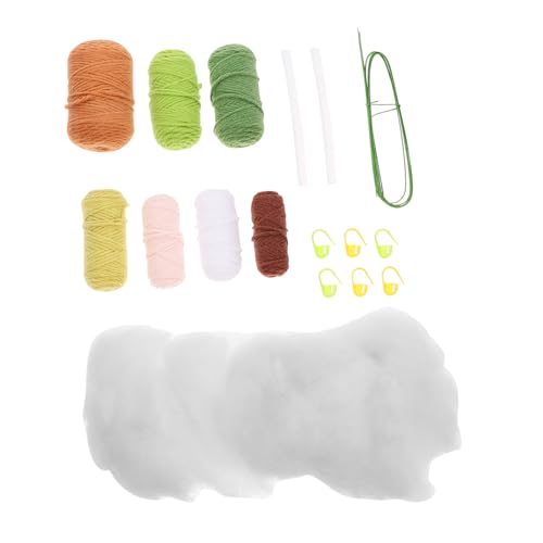 KOCKSHION 1 Satz Geflochtene Material tasche Strickwerkzeug Strickgeschenk Strickdekor Wandpflanzer künstlich Pflanzen dekoration zarte Häkelpflanze Simulation einer Topfhäkelpflanze Garn von KOCKSHION