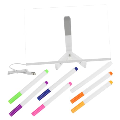 KOCKSHION 1 Satz LED Zeichentafel für Tragbares Leuchtendes Schreibbrett mit Diy Nachrichtenpad Bunten Stiften Wiederverwendbar und Einfach zu Reinigen für Zuhause und Schule von KOCKSHION
