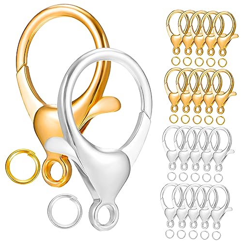 KOCKSHION 1 Satz Schmuckverschluss Gold und Silber Lobster Claw Clips mit Geschlossenen Ringen für DIY Schmuckherstellung Robuste und Stilvolle Verschlüsse für Ketten Armbänder und Mehr KOCKSHION 1 Satz Schmuckverschluss Gold und Silber Lobster Claw Clips mit Geschlossenen Ringen für DIY Schmuckherstellung Robuste und Stilvolle Verschlüsse für Ketten Armbänder und Mehr von KOCKSHION