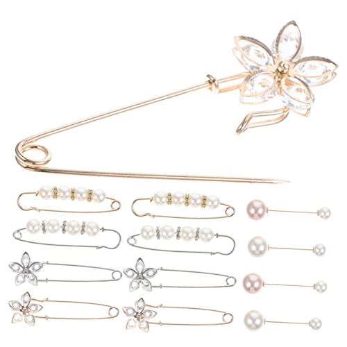 KOCKSHION 1 Satz Sicherheitsnadeln Brosche Für Kleider Und Schals Verstellbare Waist Pins Für Röcke Pullover Und Accessoires Für Besondere Anlässe Und Alltag 12 Stück von KOCKSHION