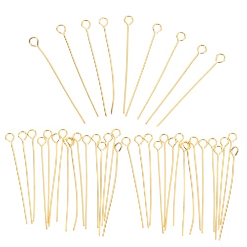 KOCKSHION 1 Satz T-needle-ohrringzubehör Stifte Herstellung Schmuck Ohrringe Pin Stift Für Ohrring Halskette Diy Stift Ohrring Machen Stift Ohrringe-zubehör Rostfreier Stahl Golden 100 Stück von KOCKSHION