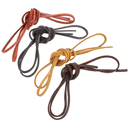 KOCKSHION 1 Satz Teiliges Flaches Lederband Für DIY Schmuckherstellung Langlebige Farbige Riemen Für Armbänder Und Kreative Bastelprojekte Schnittfest Und Verschleißfest 4 Stück von KOCKSHION