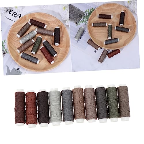 KOCKSHION 1 Satz Wachsbeschichtete Nähschnur für Lederarbeiten Farben im Set für DIY Buchbinderei und Lederreparatur und Langlebig von KOCKSHION