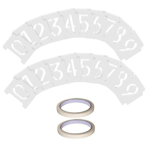 KOCKSHION 1 Satz Zahlen Malerei Schablonen Set Pet Material Teiliges Set mit Zahlen und Doppelseitigen Klebern für Kreative Bastelprojekte und Diy von KOCKSHION
