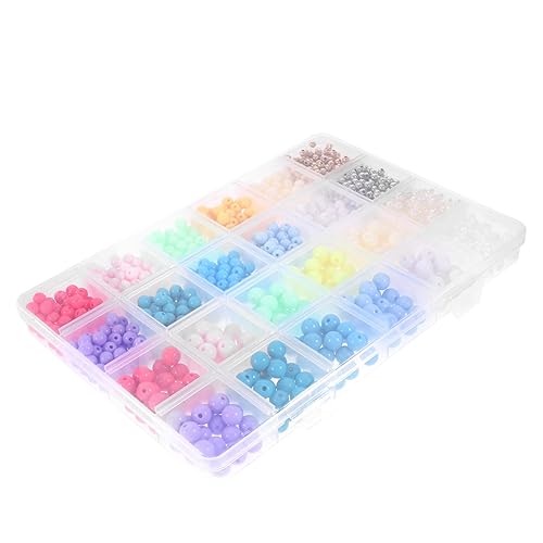 KOCKSHION 1 Schachtel Acrylperlen Bunten Farben DIY Bastelperlen für Armbänder Ohrringe und Weitere Schmuckprojekte für Kreative Bastelideen von KOCKSHION