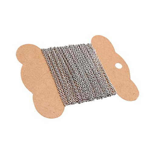 KOCKSHION 1 Stück DIY Kette für Schmuckherstellung Quetschperlen Zubehör Glänzende und Langlebige Metallkette für und Bastelprojekte Silberfarbig von KOCKSHION