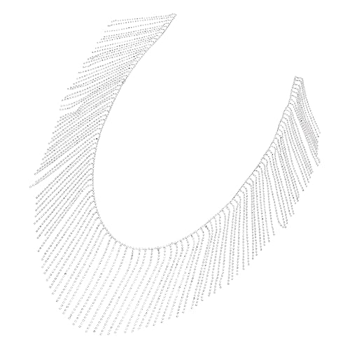 KOCKSHION 1 Stück DIY Kleidungszubehör Funkelnde Rhinestone Quaste Dekorationskette für Handarbeit Quaste Kupfer für Hochzeitskleider und Bastelprojekte von KOCKSHION