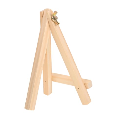 KOCKSHION 1 Stück Kleines Tischstaffelei Holz Stabiler Dreibeiniger Halter für Fotos Gemälde und Mehr Handgefertigt Buchenholz für Künstler und Ausstellungen von KOCKSHION